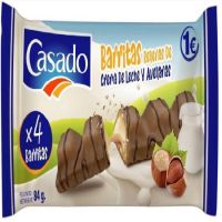 CAS BARRITAS LECHE AVELLANAS 4U. 84GR. 18P. EURO