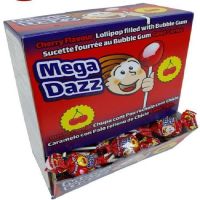 DIS LOLLIPOP CEREZA CHICLE MEGA DAZZ 80U.