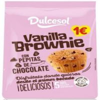 MINI BROWNIE VAINILLA 5U. 125GR. 12P. EURO