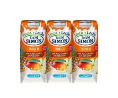 DON FRUTA LECHE TROPICAL SIN AZUCAR 3X330ML. 8P.